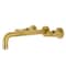 Kingston Brass Roman Tub Faucet, Brushed Brass, Wall Mount KS8027DL - alternate 1